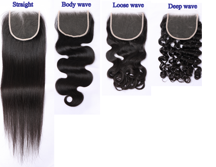 Kabeilu hair brazilian raw hair swiss lace Closure 5x5 Pre-Plucked deep wave