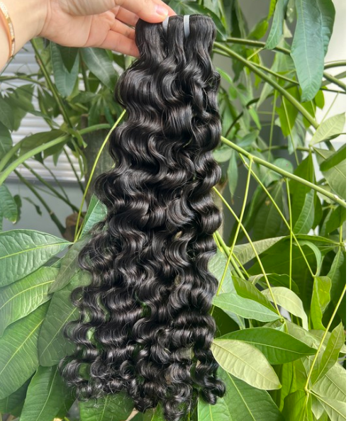 Burmese wavy Virgin human hair bundles