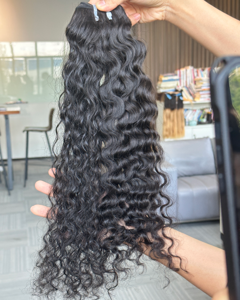 Burmese wavy Virgin human hair bundles